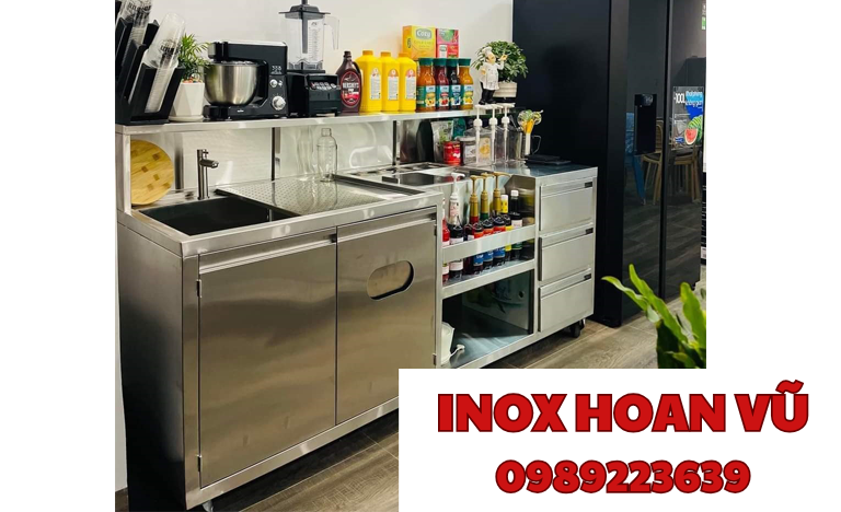 QUẦY BAR PHA CHẾ INOX HOAN VŨ